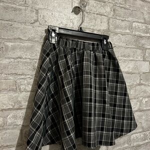 SHEIN Black and White Plaid Skirt